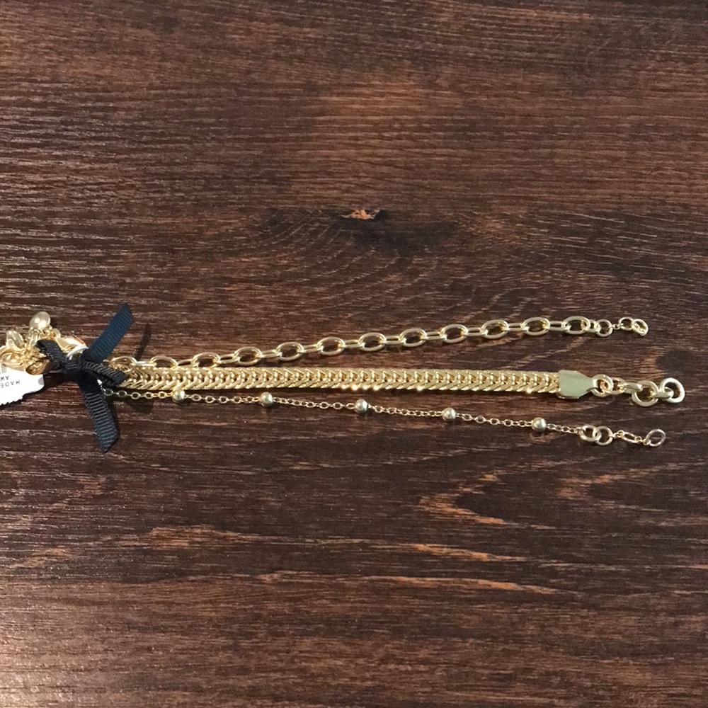 J Crew gold tone bracelet trio. NWT.